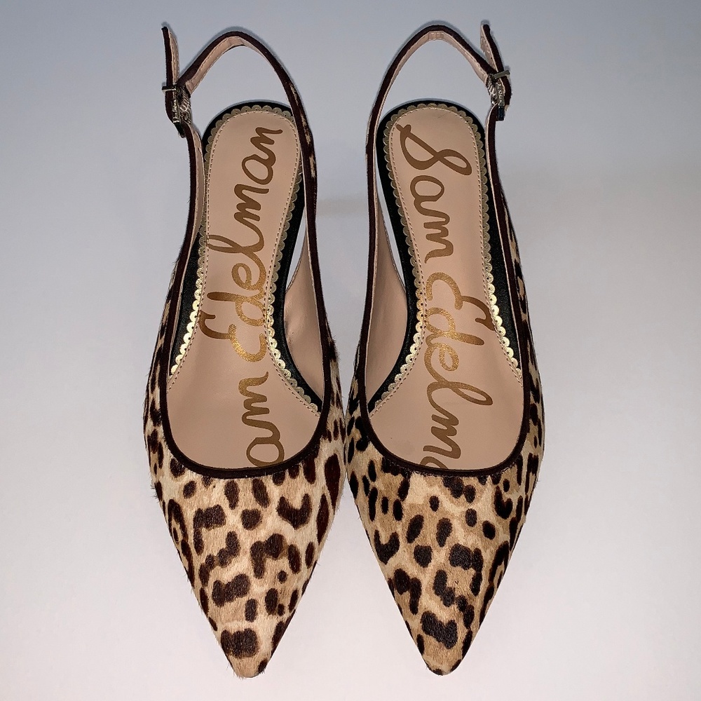 Sam Edelman Ludlow Slingback Leopard Kitten Heel